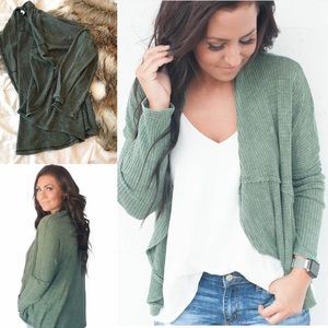 Lazy Sundays Waffle Knit Cardigan